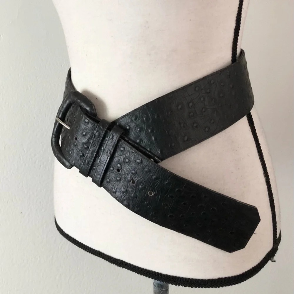 🔥VTG Ruza Ostrich Wide Belt